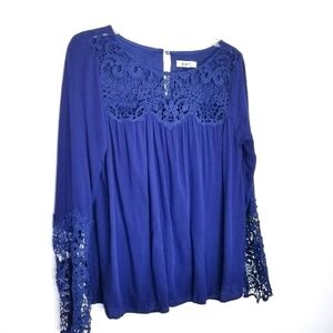Lulus Revolve BB Dakota Navy Blue Geraldine Lace